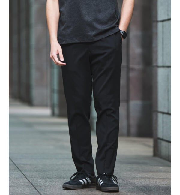 EDIFICE「《予約》"抗菌防臭＆シワ防止機能" ワルツ ツイル テーパードパンツ」|スラックス|ブラック