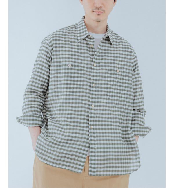 EDIFICE「《予約》ETS.MATERIAUX(マテリオ) US ネイビー シャツ」|シャツ・ブラウス|グリーン