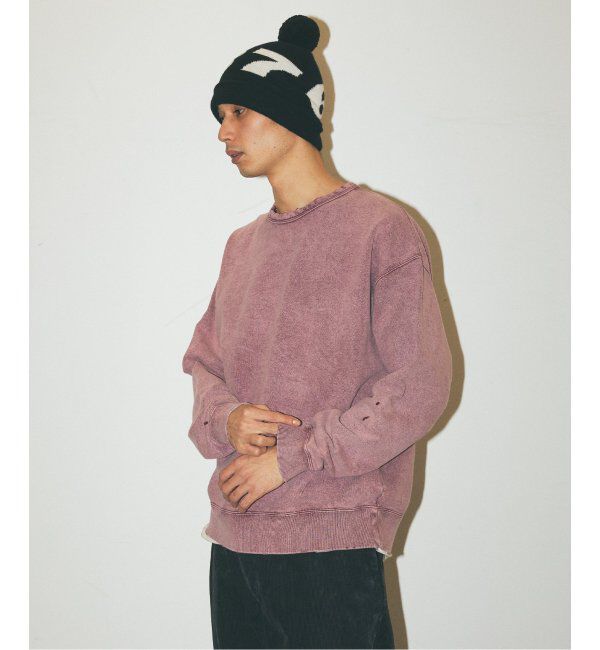 J.S.Homestead「J.S.Homestead / パシフィックウラケ ダメージクルーネック」|スウェット・ジャージ|