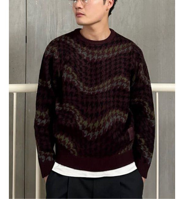 Oriens JOURNAL STANDARD「【Dime/ダイム】 DSTOOTH KNIT」|ニット・セーター|ボルドー