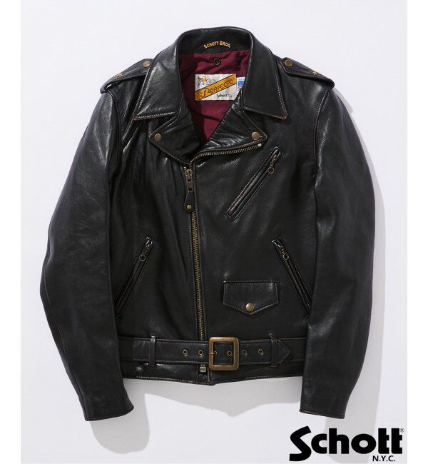 JOURNAL STANDARD「SCHOTT USA / ショット 別注 217US / SHEEP Modify」|ライダースジャケット|ブラック