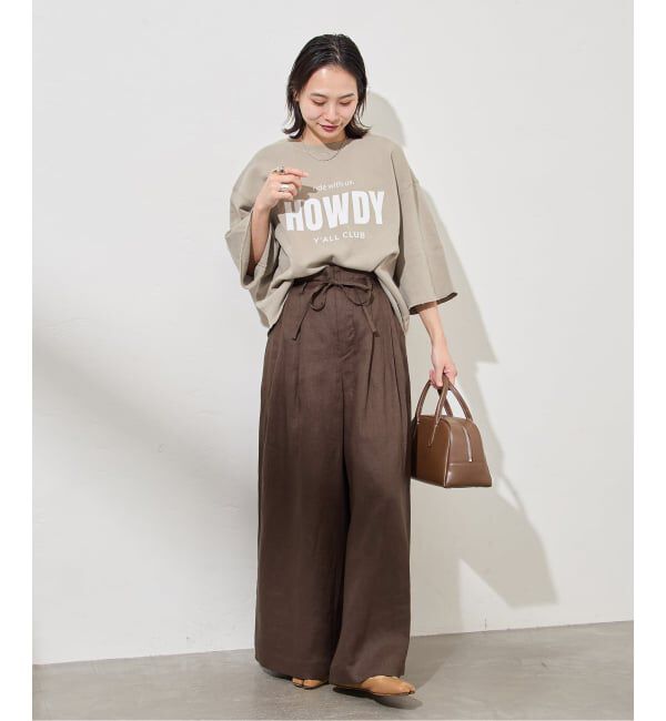 JOURNAL STANDARD「《予約》ゼフィールリネンベルテッドギャザーパンツ」|その他|