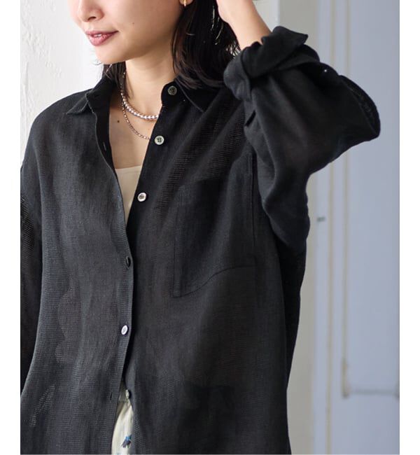 JOURNAL STANDARD「《予約》ゼフィールリネン2WAYメッシュシャツ」|シャツ・ブラウス|