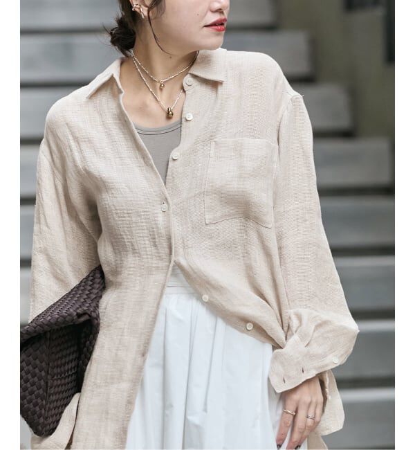 JOURNAL STANDARD「《予約》ゼフィールリネン2WAYメッシュシャツ」|シャツ・ブラウス|