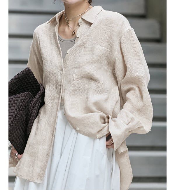 JOURNAL STANDARD「《予約》ゼフィールリネン2WAYメッシュシャツ」|シャツ・ブラウス|