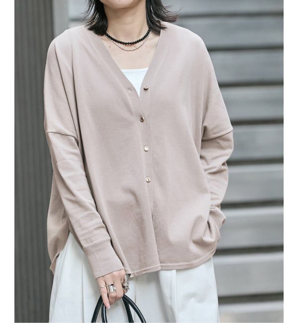 JOURNAL STANDARD「《予約》アセテートコットンサークルカーデ」|カーディガン|ベージュ