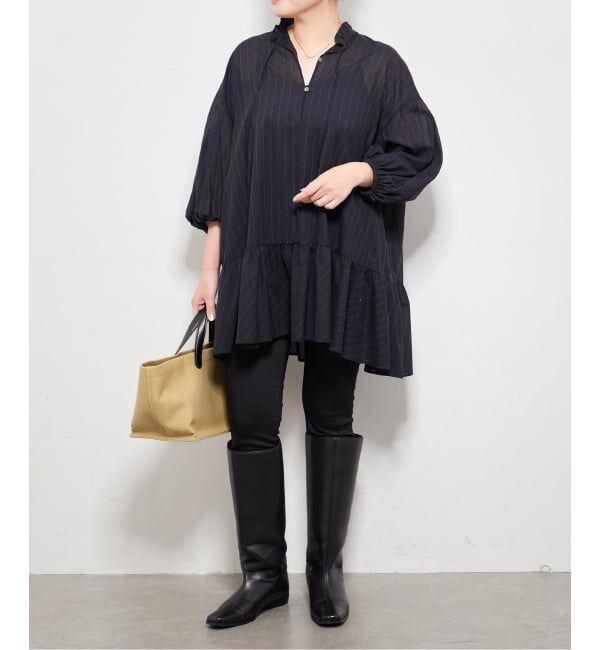 JOURNAL STANDARD「《予約》ピンストライプボイルAラインチュニックブラウス」|シャツ・ブラウス|