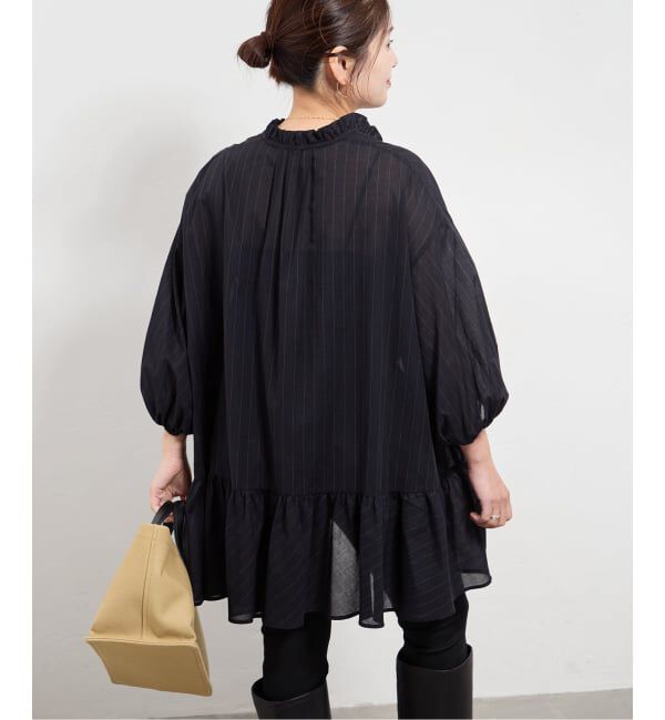 JOURNAL STANDARD「《予約》ピンストライプボイルAラインチュニックブラウス」|シャツ・ブラウス|