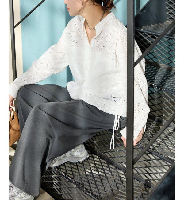 JOURNAL STANDARD「《予約》コットンキカレーススキッパーシャツ」|シャツ・ブラウス|ホワイト