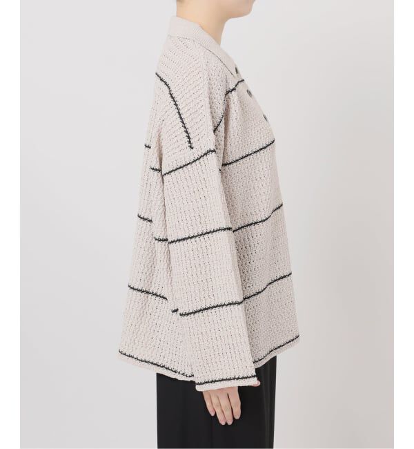 JOURNAL STANDARD「《予約》ペーパーヤーンMIXポロカラープルオーバー」|ニット・セーター|