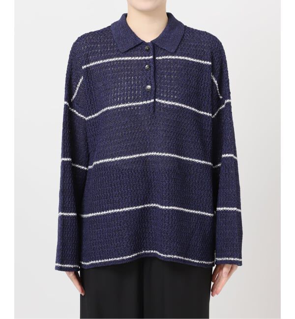JOURNAL STANDARD「《予約》ペーパーヤーンMIXポロカラープルオーバー」|ニット・セーター|