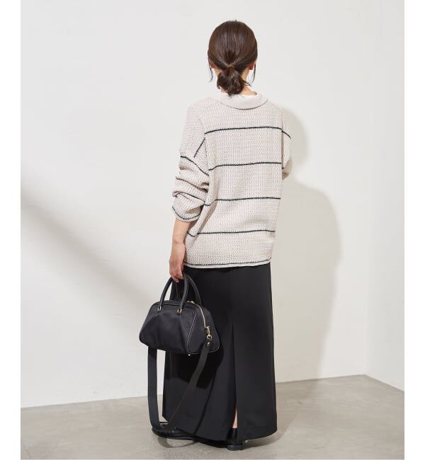 JOURNAL STANDARD「《予約》ペーパーヤーンMIXポロカラープルオーバー」|ニット・セーター|