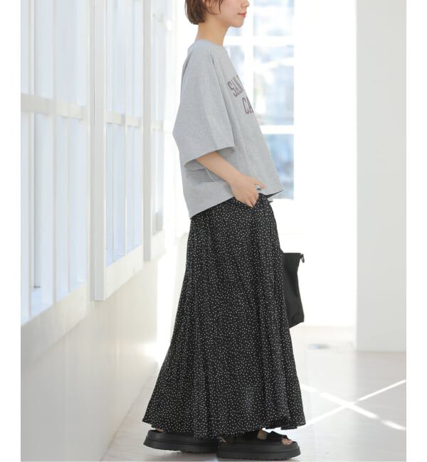 JOURNAL STANDARD relume「《予約》［26SS新作］コットンボイルクリンクルマーメイドスカート（ドット柄）」|スカート|