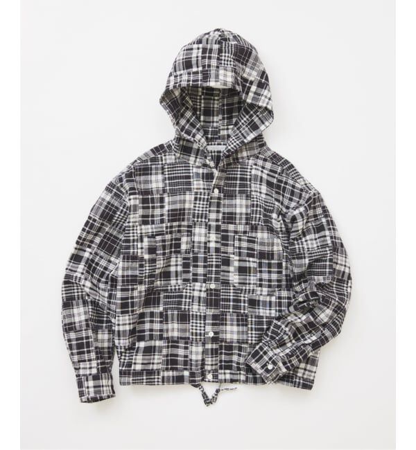 JOURNAL STANDARD「《予約》パッチ マドラス チェック フーディ シャツ」|シャツ・ブラウス|