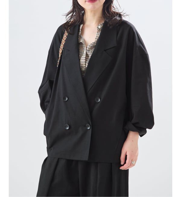 journal standard L'essage「《予約》リノリオグログラン ダブルジャケット」|テーラードジャケット|ブラック