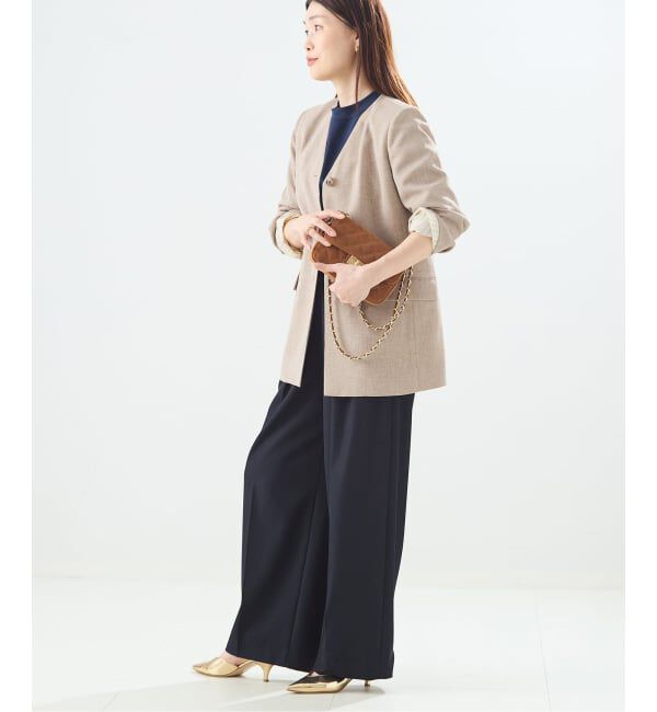 journal standard L'essage「《予約》リノオックス Vネックジャケット」|ノーカラージャケット|