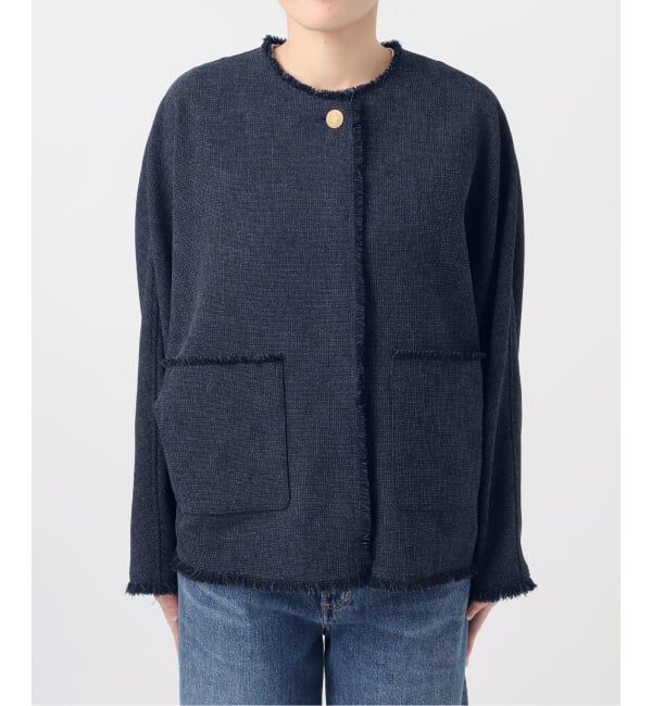 journal standard L'essage「《予約》カラミTWEEDドルマンジャケット」|ノーカラージャケット|