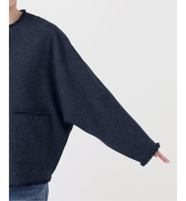 journal standard L'essage「《予約》カラミTWEEDドルマンジャケット」|ノーカラージャケット|