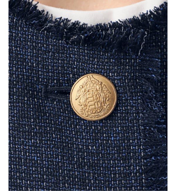 journal standard L'essage「《予約》カラミTWEEDドルマンジャケット」|ノーカラージャケット|