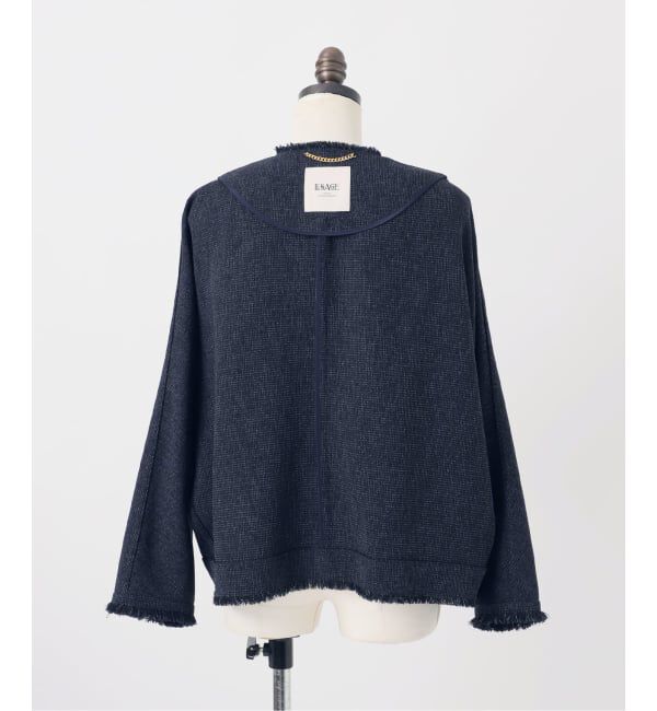 journal standard L'essage「《予約》カラミTWEEDドルマンジャケット」|ノーカラージャケット|