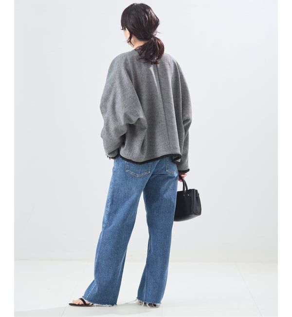 journal standard L'essage「《予約》カラミTWEEDドルマンジャケット」|ノーカラージャケット|