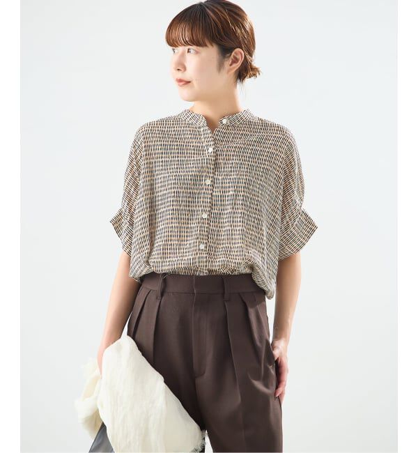 journal standard L'essage「《予約》【WEB限定カラーあり】DEVEAUX GOLDラメモノトーンシャツ」|シャツ・ブラウス|