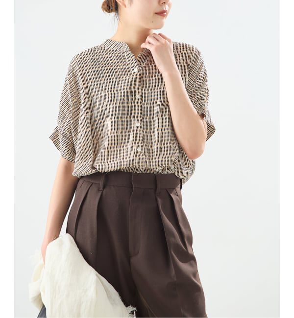 journal standard L'essage「《予約》【WEB限定カラーあり】DEVEAUX GOLDラメモノトーンシャツ」|シャツ・ブラウス|