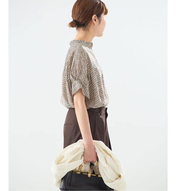 journal standard L'essage「《予約》【WEB限定カラーあり】DEVEAUX GOLDラメモノトーンシャツ」|シャツ・ブラウス|