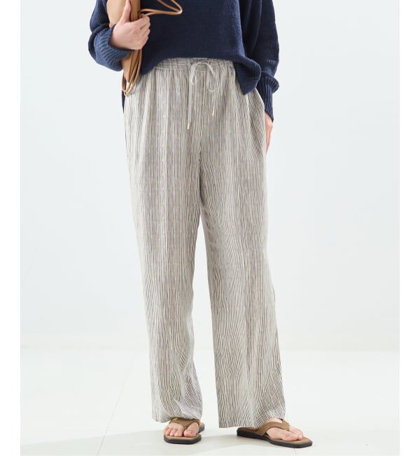 journal standard L'essage「《追加予約》【WEB限定カラーあり】DEVEAUX GOLDラメモノトーンイージーパンツ」|その他|ナチュラル