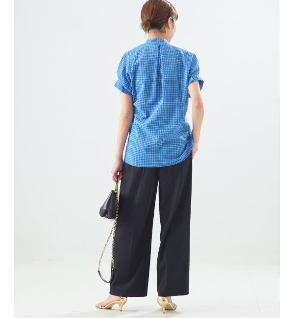 journal standard L'essage「《予約》DEVEAUXフラワー&チェック/無地タックスリーブシャツ」|シャツ・ブラウス|