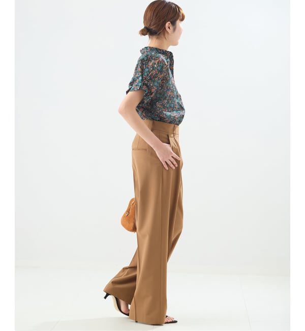 journal standard L'essage「《予約》DEVEAUXフラワー&チェック/無地タックスリーブシャツ」|シャツ・ブラウス|