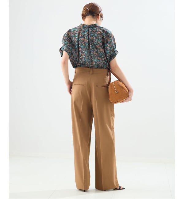 journal standard L'essage「《予約》DEVEAUXフラワー&チェック/無地タックスリーブシャツ」|シャツ・ブラウス|