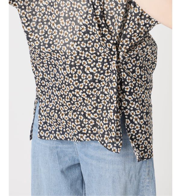 journal standard L'essage「《予約》DEVEAUXフラワー&チェック/無地タックスリーブシャツ」|シャツ・ブラウス|