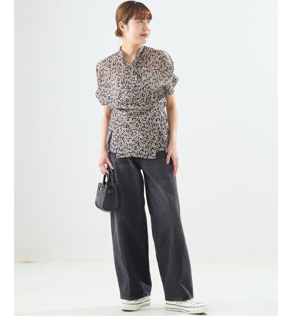 journal standard L'essage「《予約》DEVEAUXフラワー&チェック/無地タックスリーブシャツ」|シャツ・ブラウス|