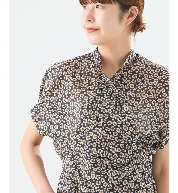 journal standard L'essage「《予約》DEVEAUXフラワー&チェック/無地タックスリーブシャツ」|シャツ・ブラウス|