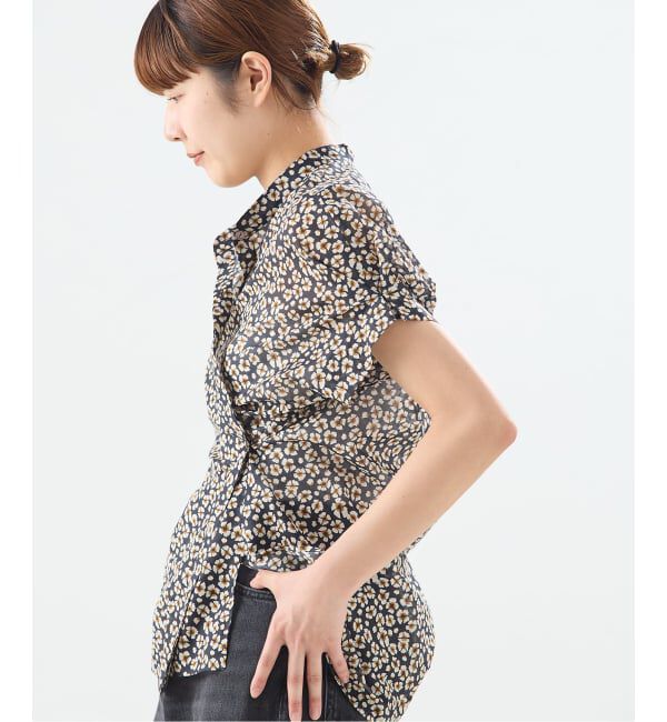 journal standard L'essage「《予約》DEVEAUXフラワー&チェック/無地タックスリーブシャツ」|シャツ・ブラウス|