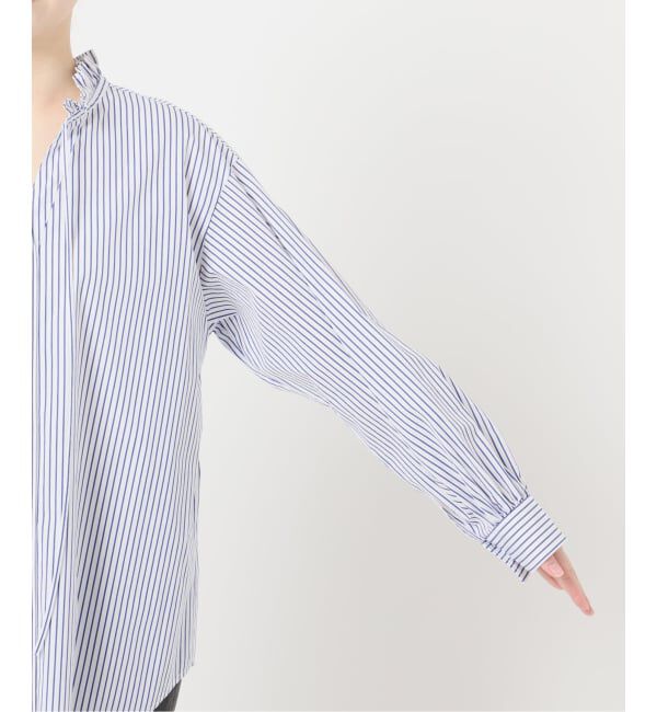 JOURNAL STANDARD relume「《予約》ハイカウントストライプスタンドカラー2way」|シャツ・ブラウス|