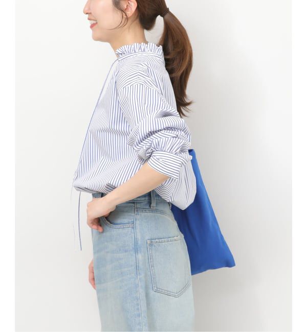 JOURNAL STANDARD relume「《予約》ハイカウントストライプスタンドカラー2way」|シャツ・ブラウス|