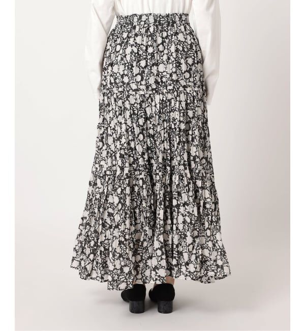 JOURNAL STANDARD relume「《WEB限定追加予約 / 新色》コットンボイルクリンクルティアードスカート（柄）」|スカート|