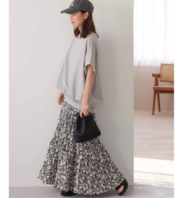 JOURNAL STANDARD relume「《WEB限定追加予約 / 新色》コットンボイルクリンクルティアードスカート（柄）」|スカート|