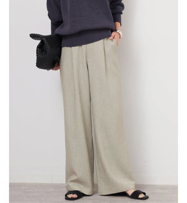 JOURNAL STANDARD relume「《予約》［26SS新作 / 防シワ］メランジドビータックパンツ」|スラックス|ベージュ