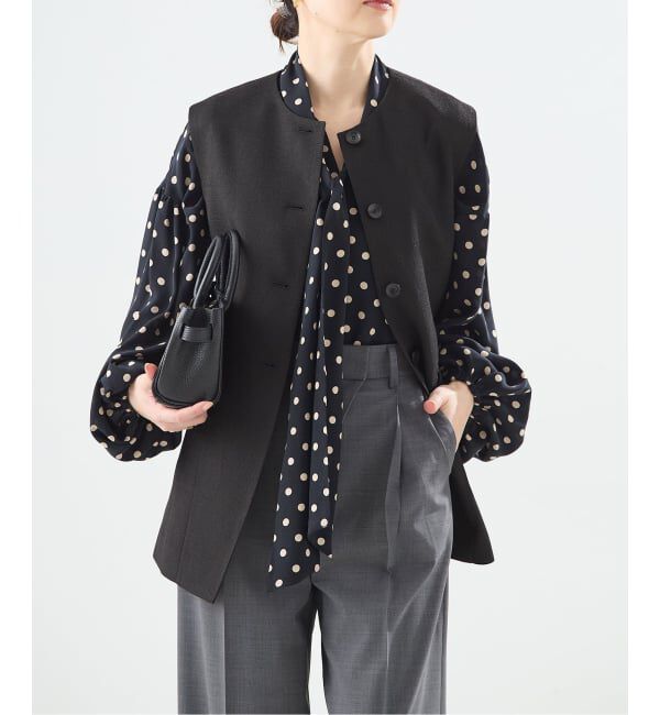 journal standard L'essage「《予約》リノオックス ノーカラーベスト」|ダウンベスト・ベスト|ブラック