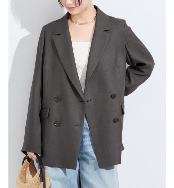 journal standard L'essage「《予約》アイアスダブルブレステッドジャケット」|テーラードジャケット|グレー