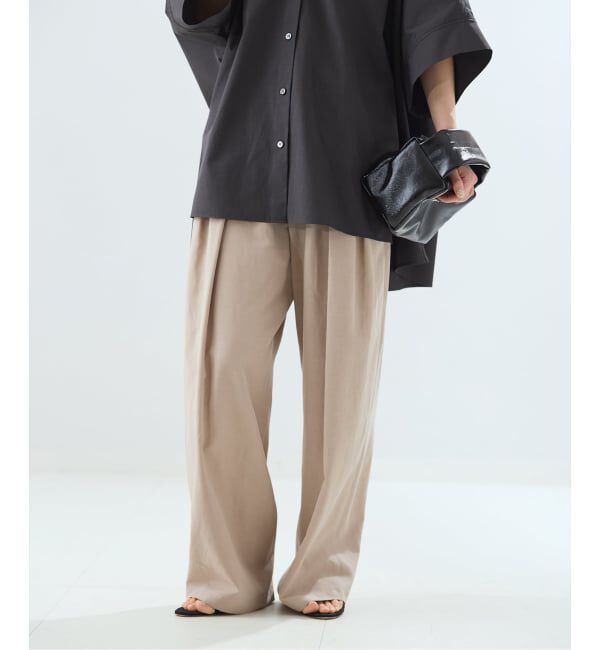 journal standard L'essage「《予約》リノリオグログランタックパンツ」|スラックス|ベージュ
