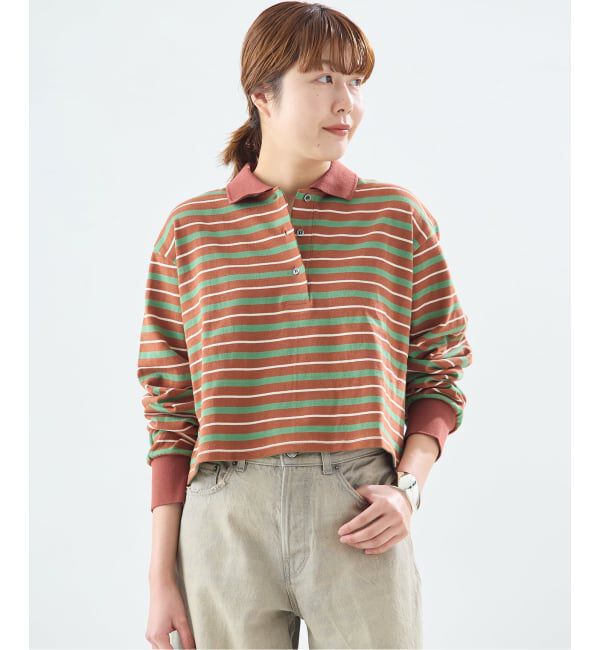 journal standard L'essage「《予約》マルチボーダーロングスリーブポロシャツ」|Tシャツ・カットソー|