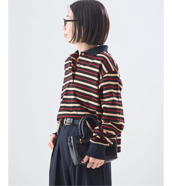 journal standard L'essage「《予約》マルチボーダーロングスリーブポロシャツ」|Tシャツ・カットソー|