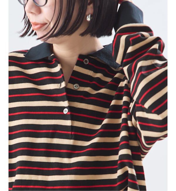journal standard L'essage「《予約》マルチボーダーロングスリーブポロシャツ」|Tシャツ・カットソー|