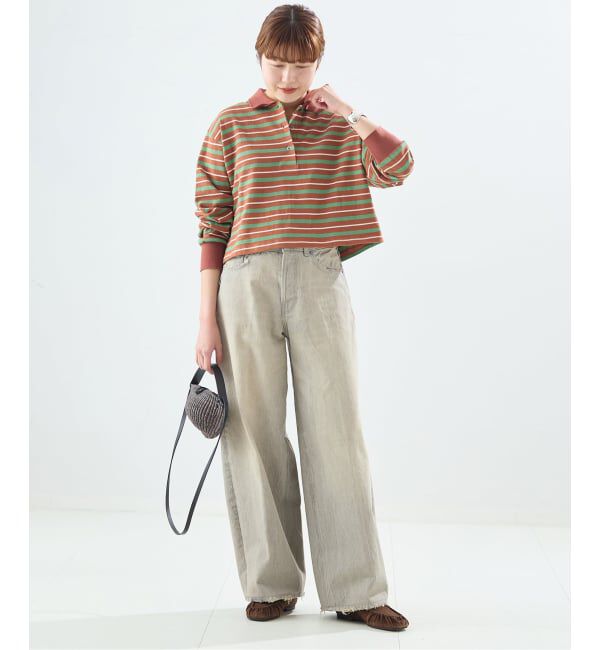 journal standard L'essage「《予約》マルチボーダーロングスリーブポロシャツ」|Tシャツ・カットソー|