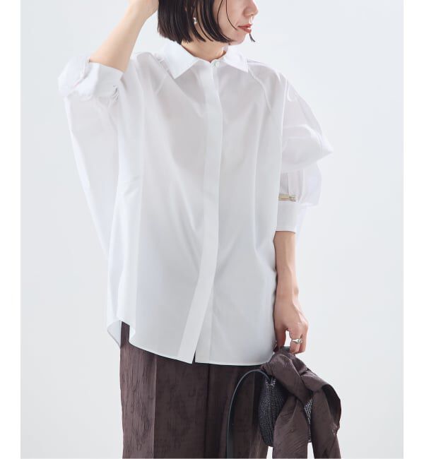 journal standard L'essage「《予約》SIDOGRASボリュームスリーブシャツ」|シャツ・ブラウス|ホワイト