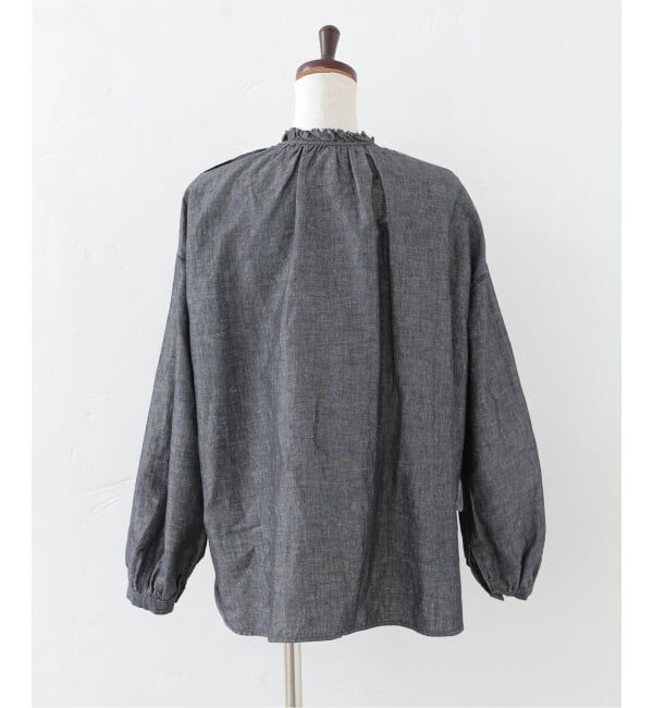 journal standard luxe「《追加予約》CLシャンブレー フリルブラウス」|シャツ・ブラウス|